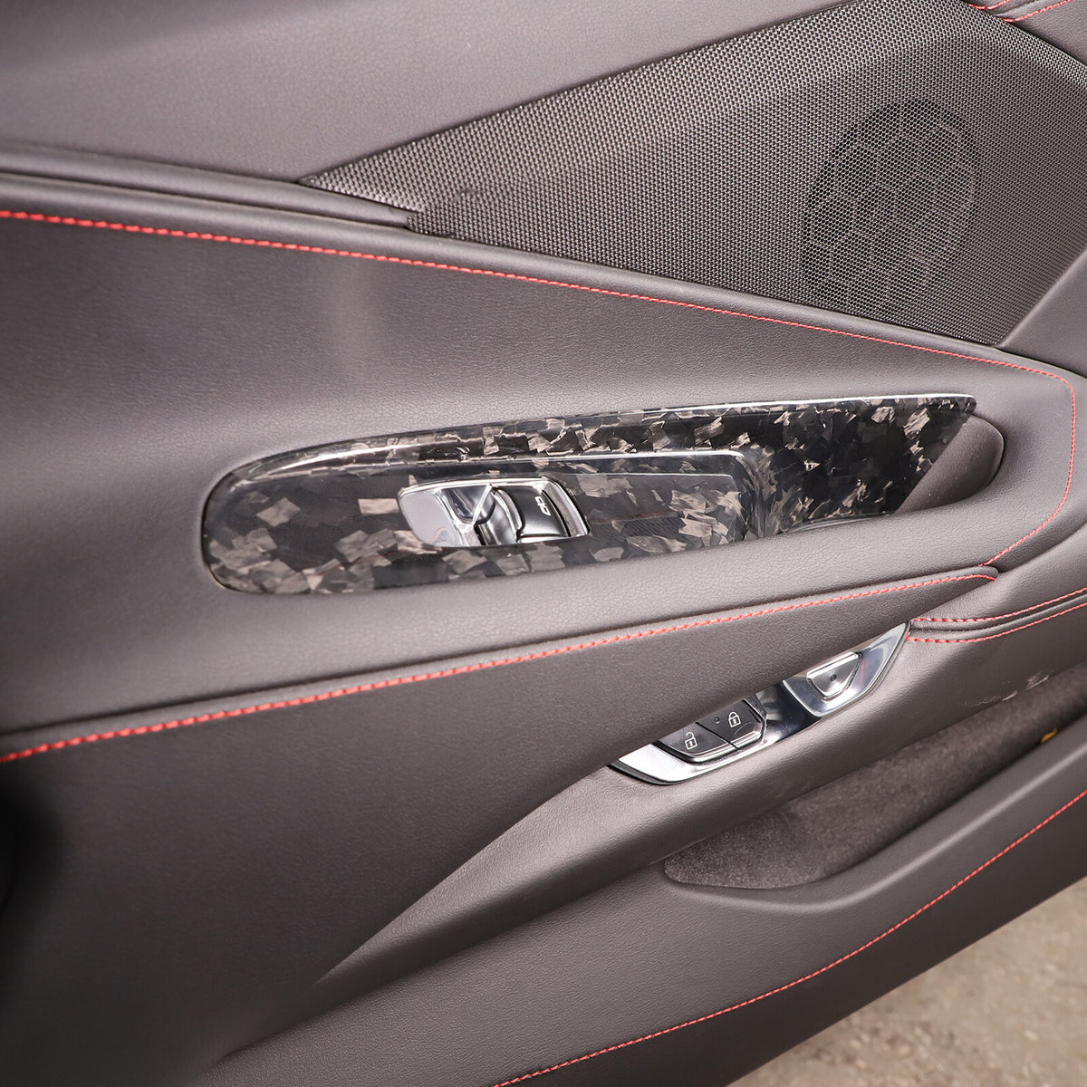 Forged Real Carbon Fiber Full Interior Set Cover Trim Kit For Corvette C8 20-25 - Variants 36-40 53
