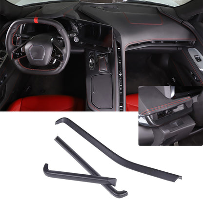 Matte Black ABS Full Interior Set Cover Trim Kit For Corvette C8 2020-25 - Styles 1-5 2