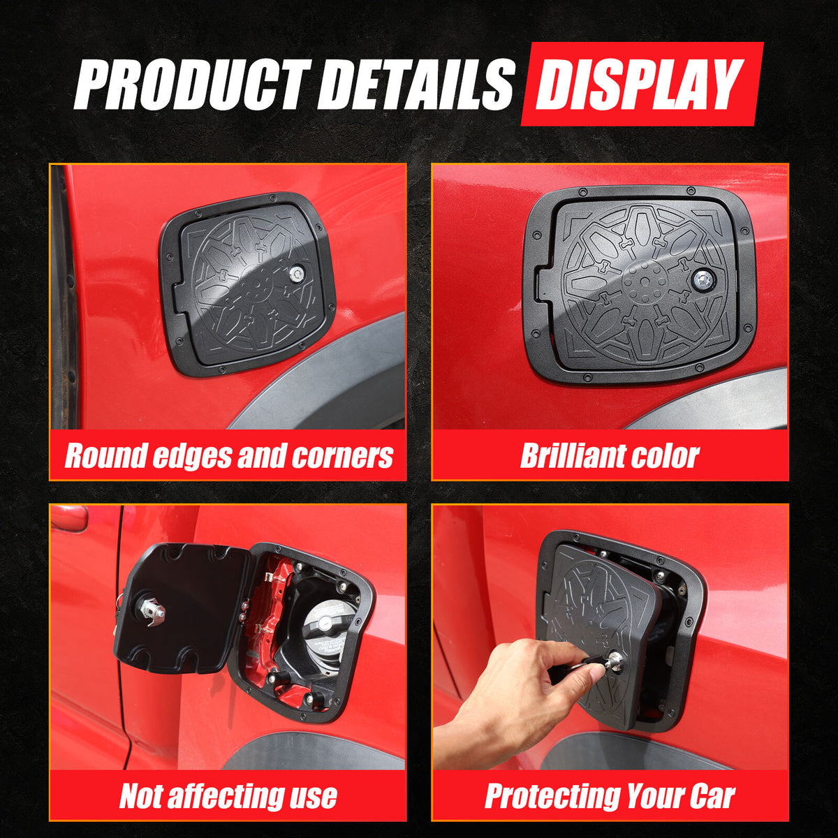 7 Styles Door Fuel Tank Cover W/ Lock Gas Cap Tank Trim For Toyota Tacoma 16-22 52