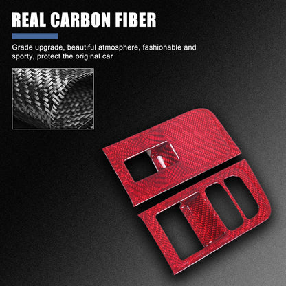 Red Real Carbon Fiber Interior Exterior Conosle Trim Cover For Lotus EMIRA 21-25 16