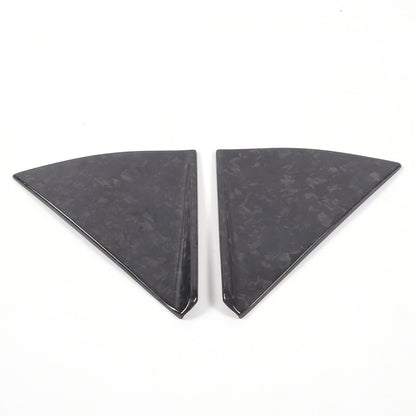 Forged Carbon fiber Rear Triangle Glass Cover For Corvette C8 Convertible 20-26 3