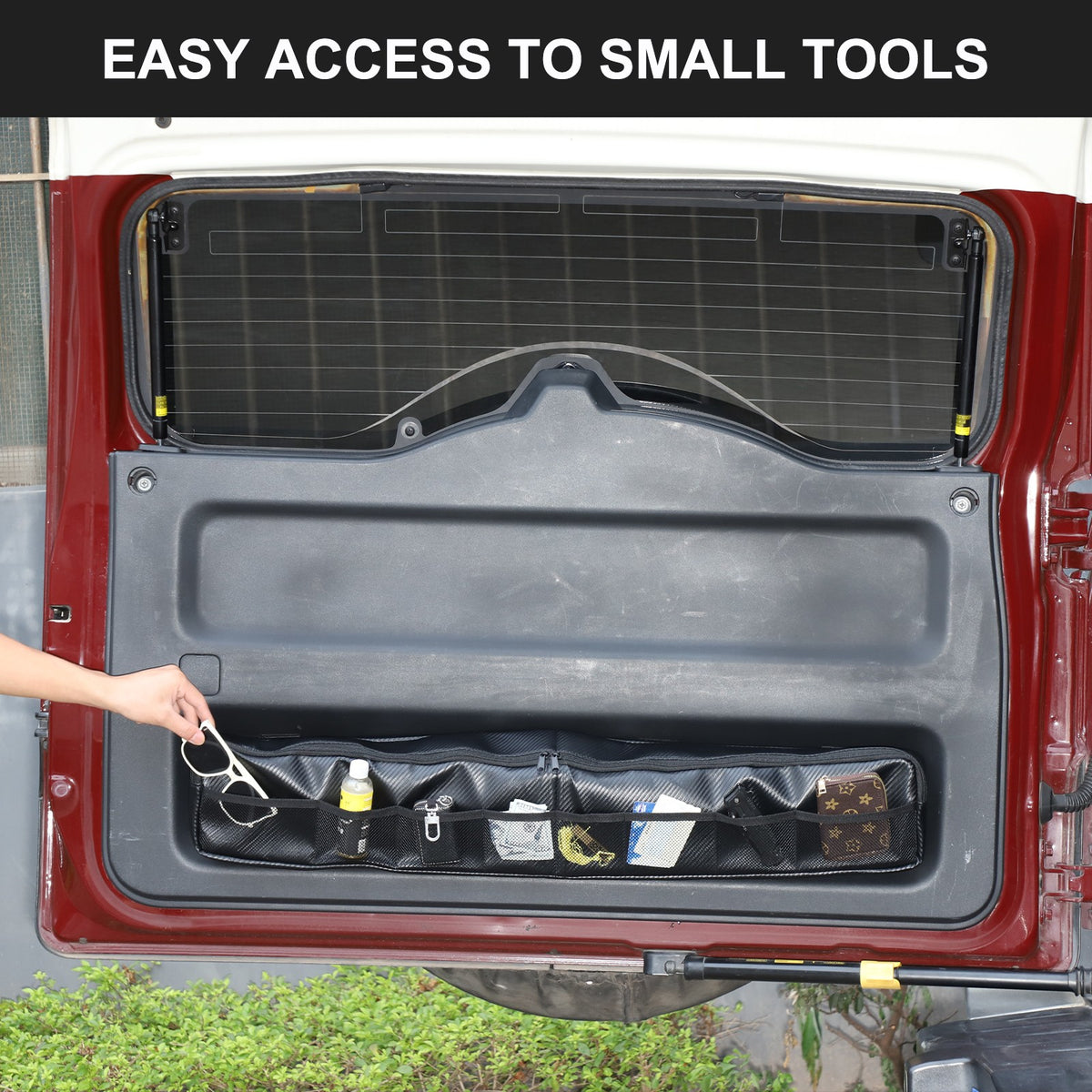 Carbon Fiber ABS Tailgate Trunk Storage Bag Tray For Toyota FJ Cruiser 07-21 US 9