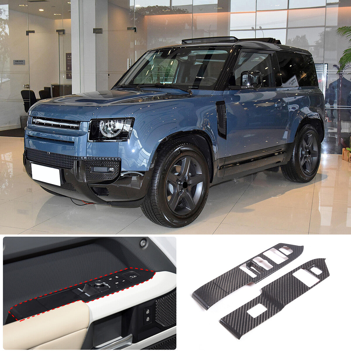 Real Dry Carbon Fiber Full Interior Trim Set For LR Defender 90 110 L663 20-23 168