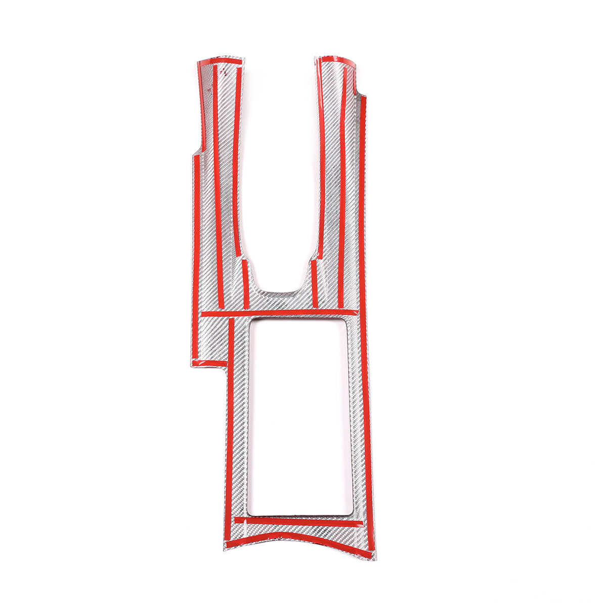 Red Gear Shift Panel Cover Sticker Carbon Fiber For Nissan GTR R35 2008-2016 4