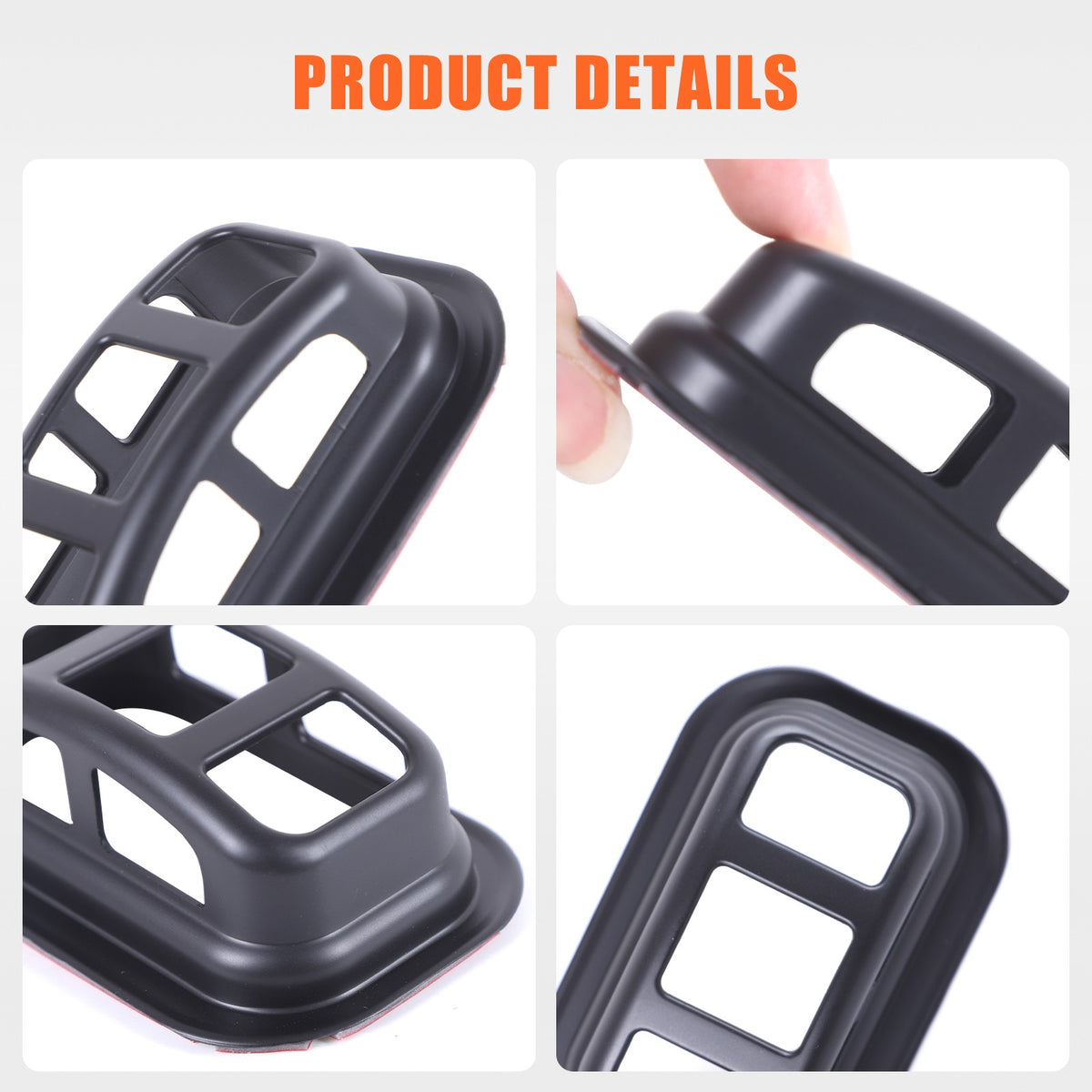 Matte Black ABS Roof Light Cover For Hummer H2 2003-2009 9