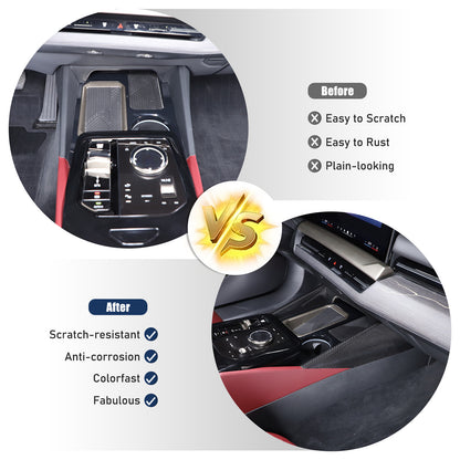 Real Carbon Fiber Center Console Gear Side Trim For BMW 5 Series G60 i5 2024+ 13