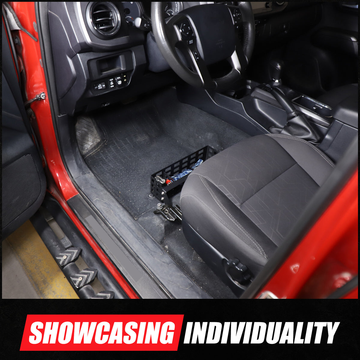 Aluminum Alloy Under Seat Storage Basket Tray For Toyota Tacoma 2016-2022 5
