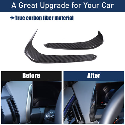 Real Carbon Fiber Center Console Dashboard Trim Strip For BMW X3 G45 2025+ 14