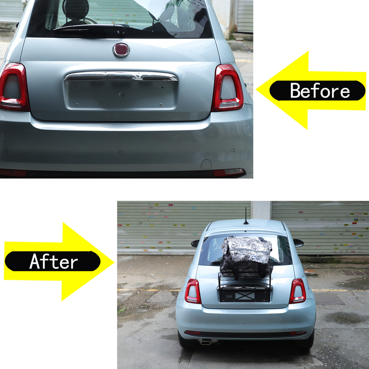 Hitch Mount Cargo Carrier Basket Rear Rack For Fiat 500 2010-2024 18