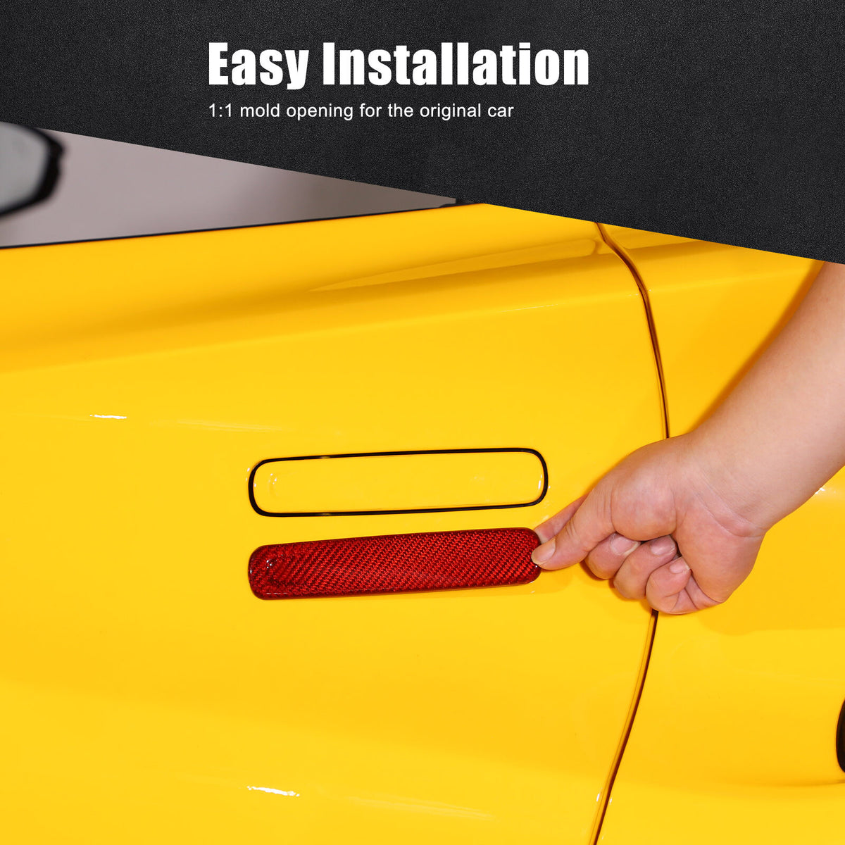 Red Real Carbon fiber Outside Door Handle Cover For Lotus EMIRA 2021-2025 13