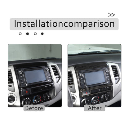 Carbon Fiber Color Central Control Full Frame Trim Set For Toyota Tacoma 2011-15 4