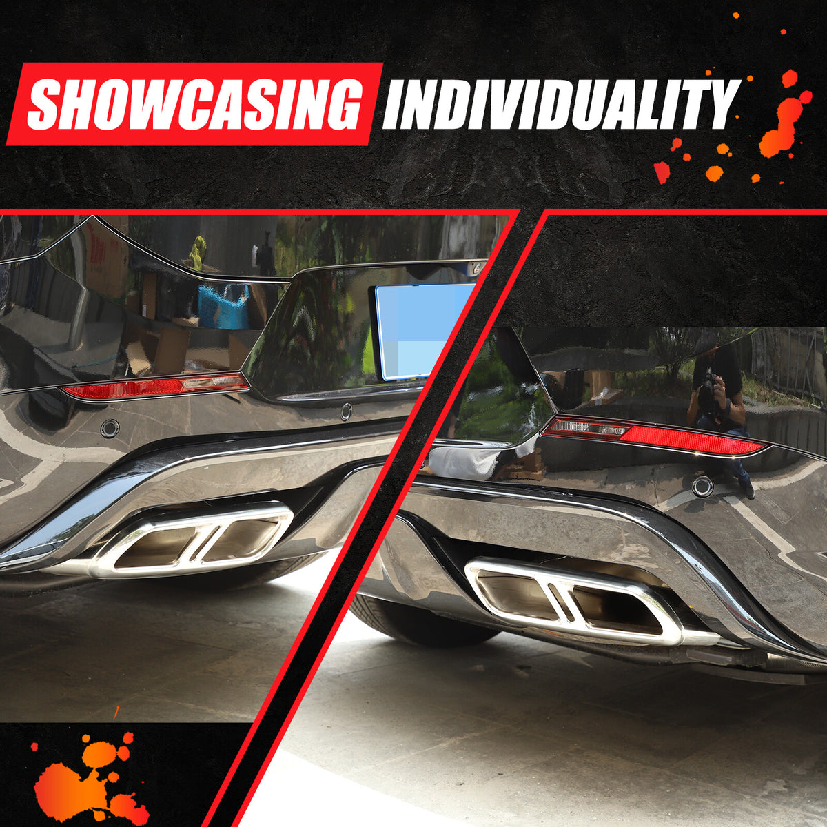ABS Rear Exhaust Muffler Tail Pipe Cover Trim For Range Rover Sport 2023-24 18