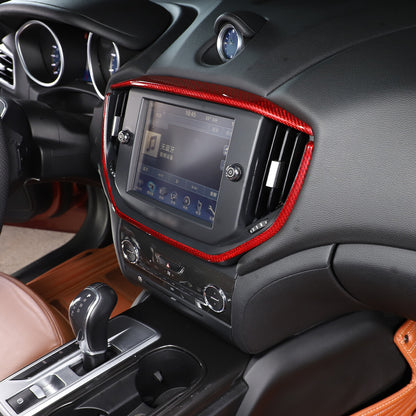 Red Central Console Air Outlet Vent Cover Trim For Maserati Ghibli 2014-2015 4