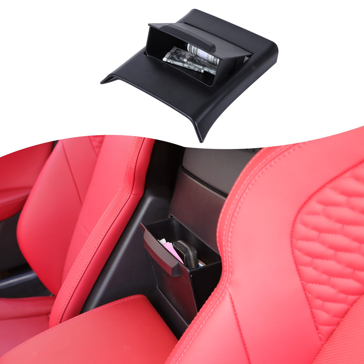 Center Conosle Back Storage Box Trim Cover For Jaguar F-TYPE Coupe 2013-24 US 1