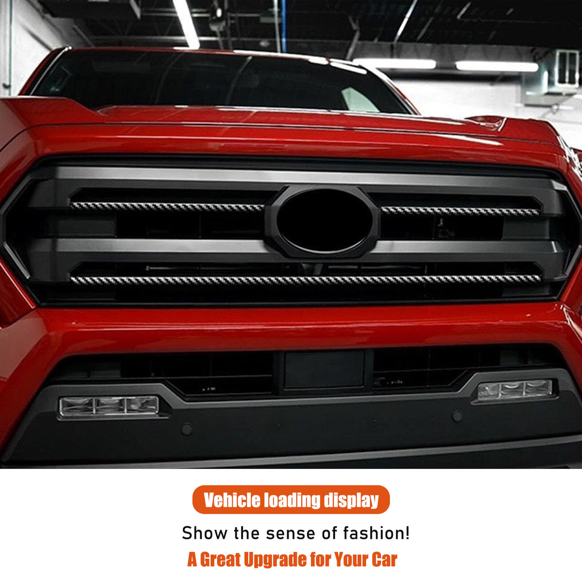 Carbon Fiber ABS Front Grille Grill Cover Molding Trim For Toyota Tacoma 2024 US 3