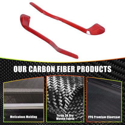 Real Carbon fiber Interior Door Handle Trim Cover For Lotus Emira V6 I4 2023-25 5