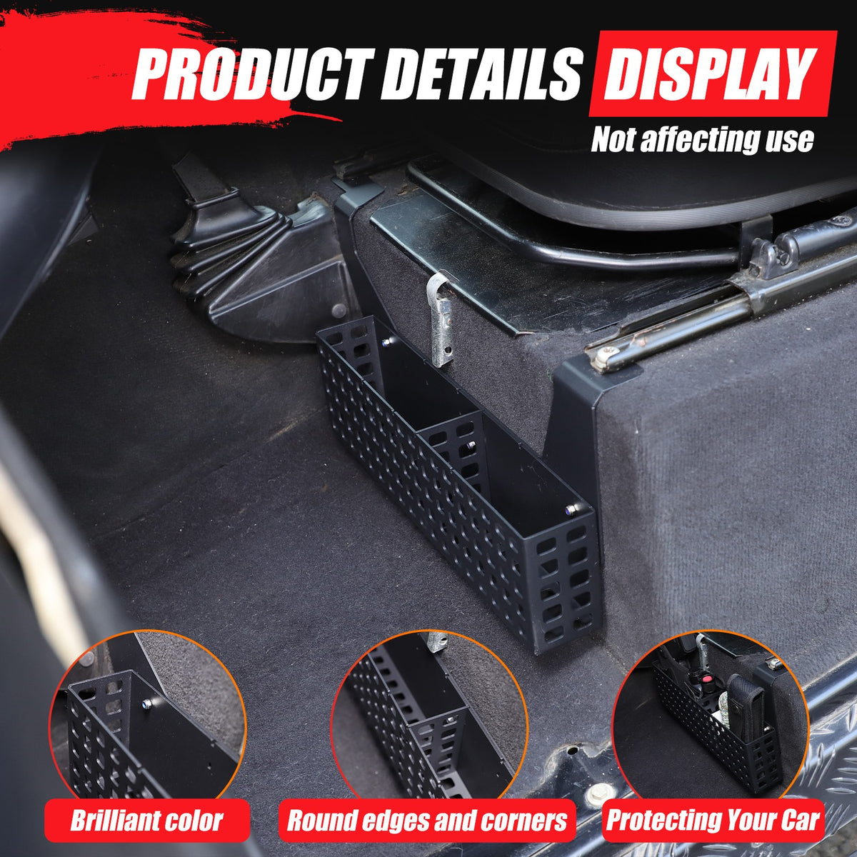 Aluminum Driver Seat Underseat Storage Basket Trim For LR Defender L316 2004-18 1