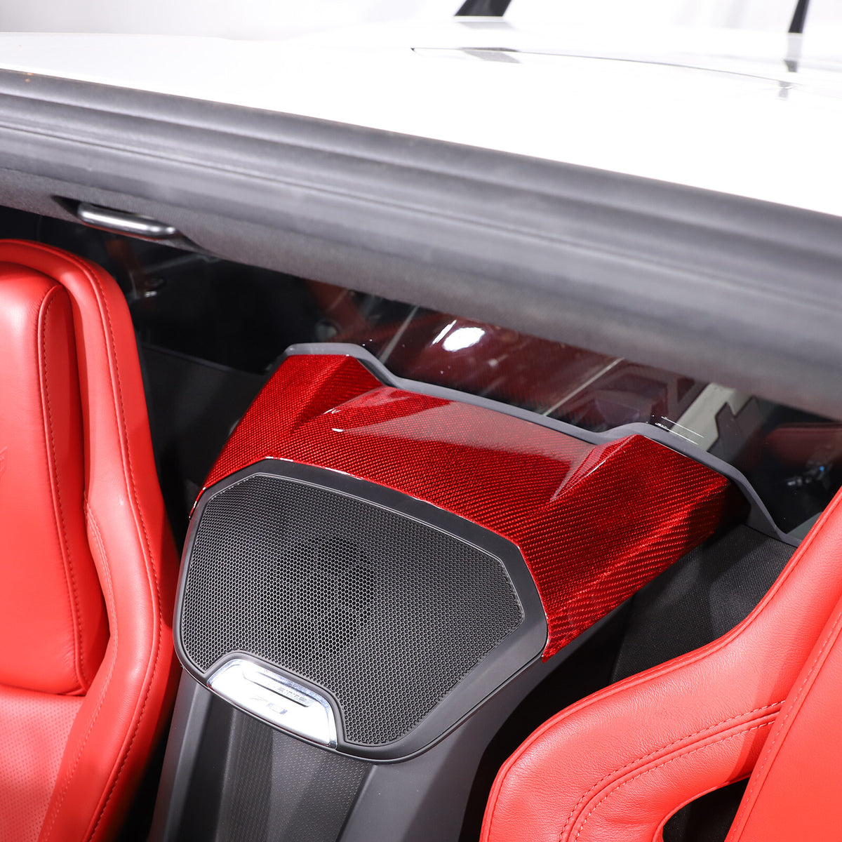 Red Real Carbon Fiber Full Interior Set Decor Trim Kit for Corvette C8 20-25 - Styles 56-60 47