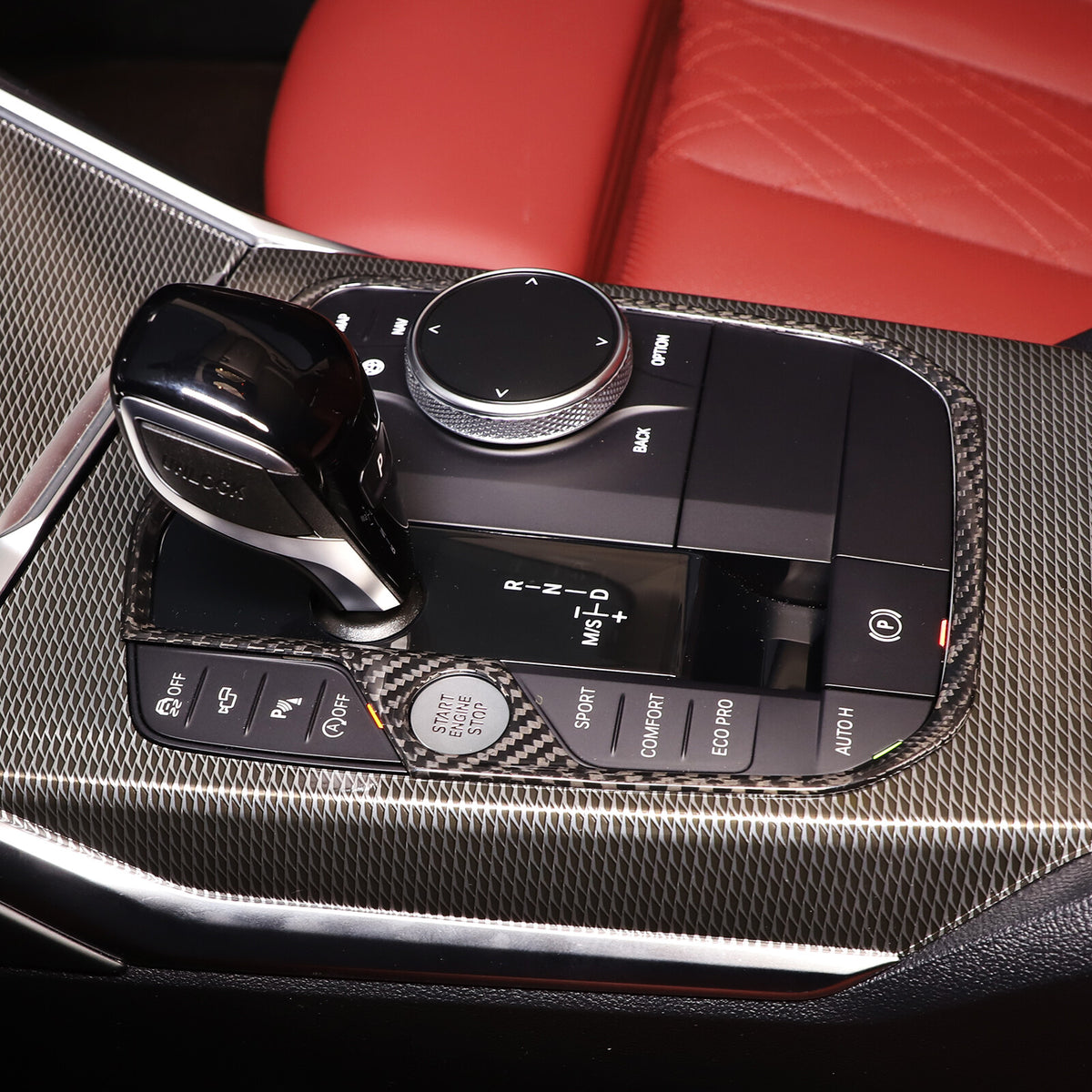 Dry Carbon Fiber Gear shift Panel Frame Trim For BMW 8 series 2019-2023 US 9