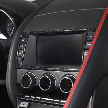 Forged Carbon Fiber Center Console Dashboard Display Trim For Jaguar F-Type 13+ 11