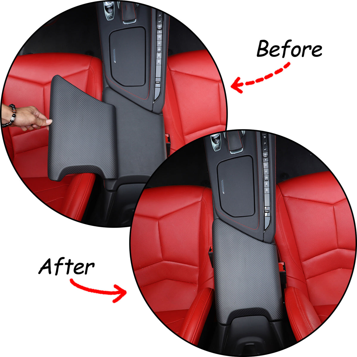 Matte Real Dry Carbon Fiber Interior Decor Trim Cover For Corvette C8 2020+ 33