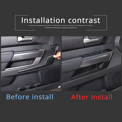 Matte Black ABS Interior Decoration Cover Trim Kit For Toyota Tundra 2022-26 US - Variants 21-25 33