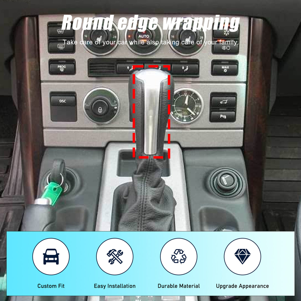 Real Carbon Fiber Center Gear Head Trim For LR Range Rover Sport/Vogue 05-13 13