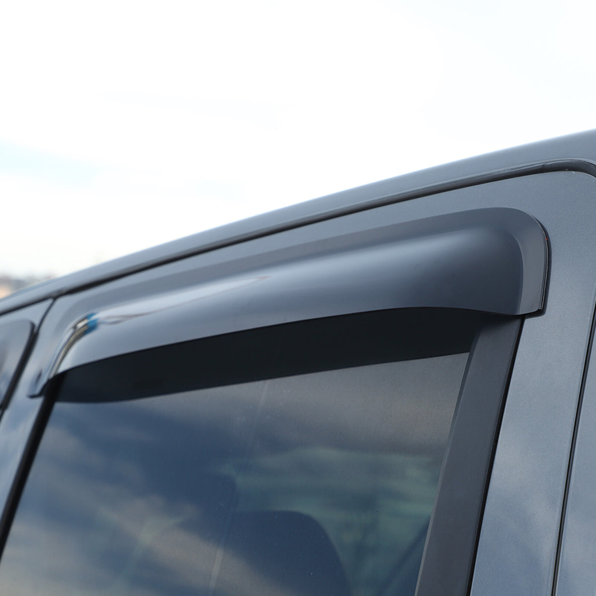 Black Window Rain Guards Visor Rain Guard Wind Deflectors For Nissan Titan 16-23 11