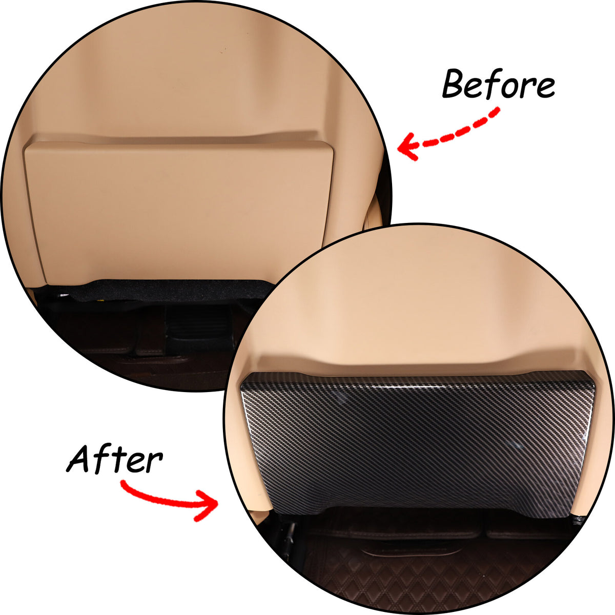 ABS Carbon Fiber Seat Back Anti-kick Panel Trim Cover For Range Rover Sport 2023 16