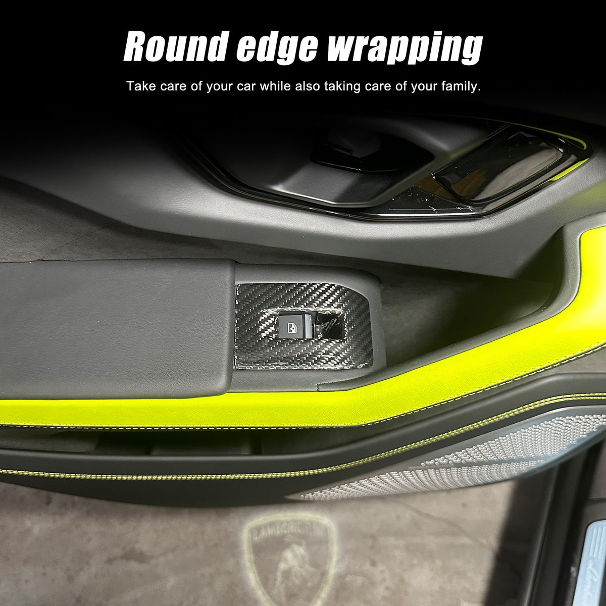 Real Carbon Fiber Window Lift Switch Panel Trim For Lamborghini URUS/SE 18-21 US 13