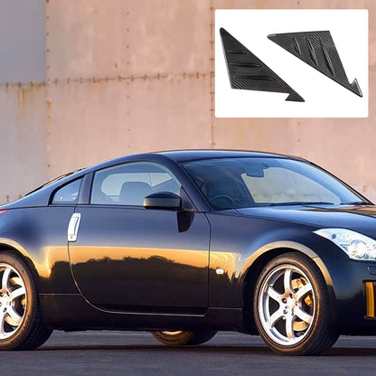 Real Carbon Fiber A-Pillar Triangle Trim For Nissan 350Z Z33 2003-2006 1