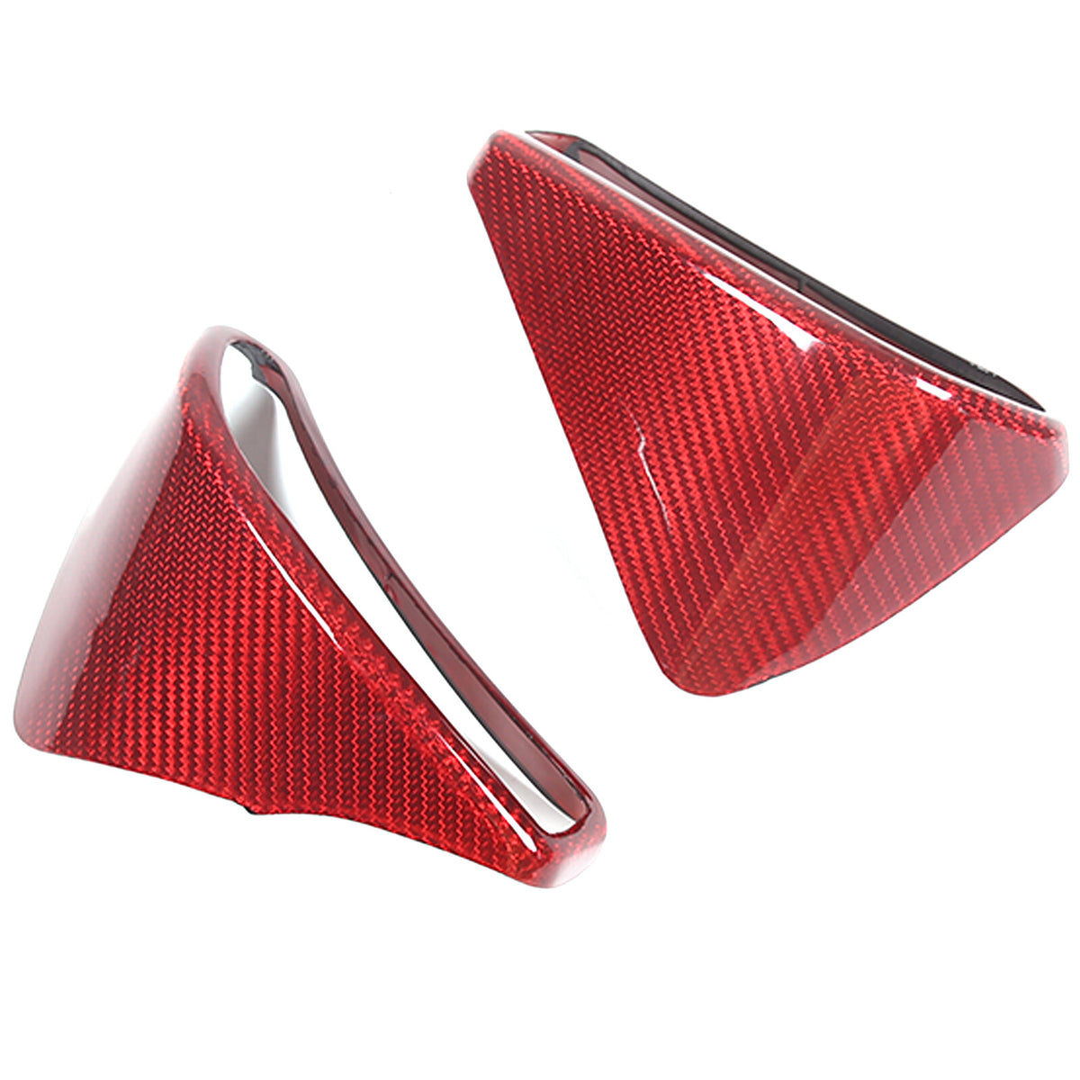Red Carbon Fiber Dashboard Speedometer Side Cover Trim For Corvette C6 2005-13 13