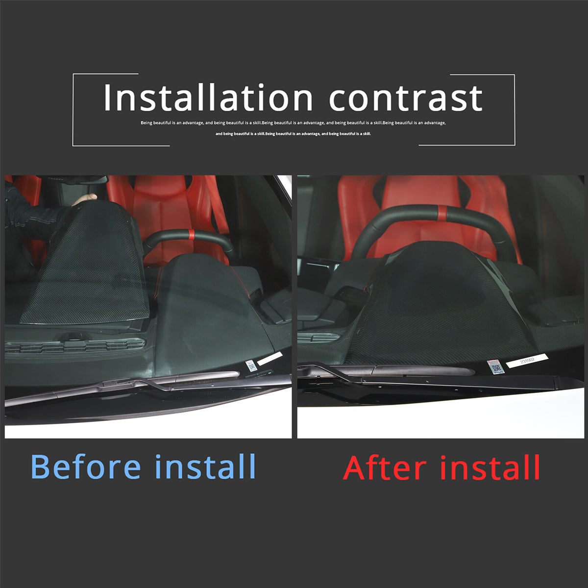 Real Carbon Fiber Dashboard Instrument Upper Panel Cover for Corvette C8 2020-25 9