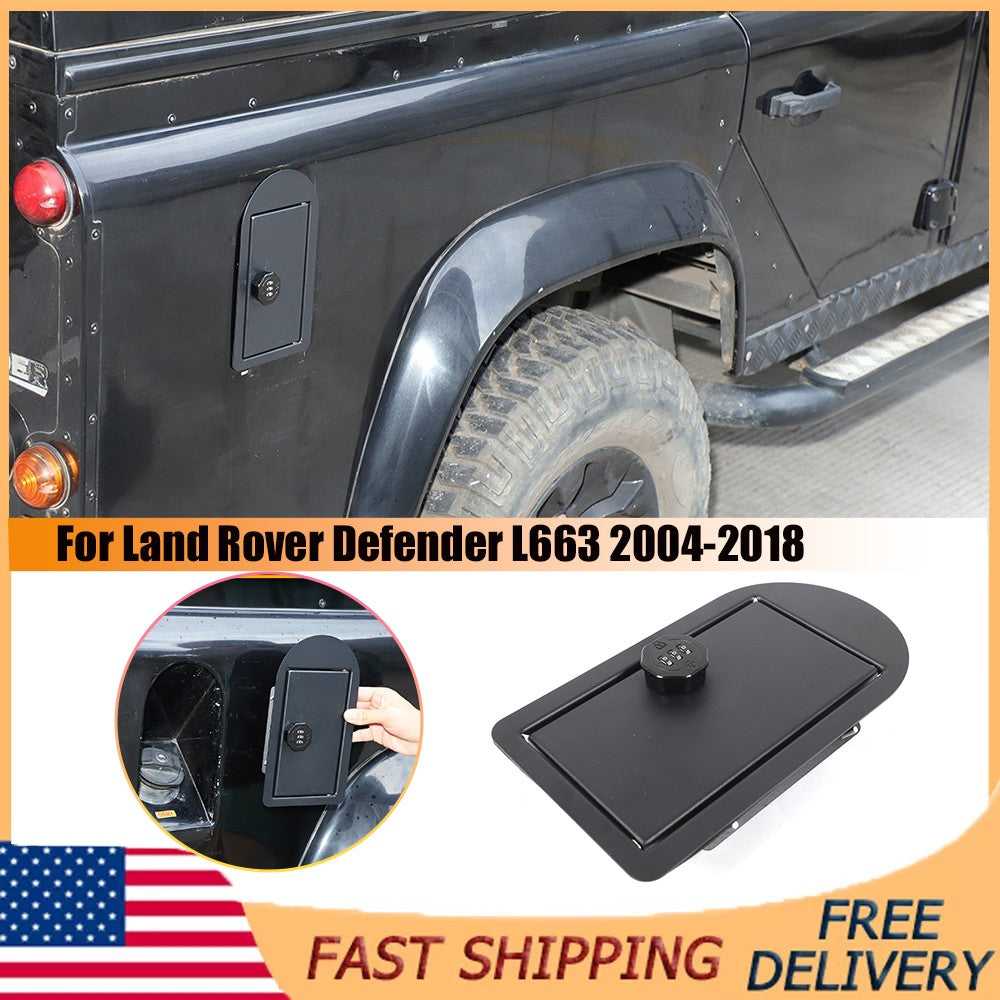 Carbon Steel Fuel Tank Cap Anti-Theft Lock Trim For LR Defender L663 04-18 US 1