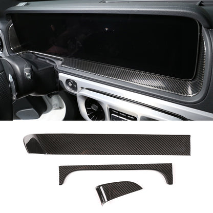 Carbon Fiber Dashboard Display Panel Trim For Mercedes Benz G Class W463 2019-20 1