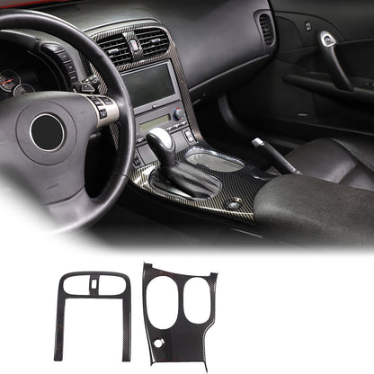 Carbon Fiber ABS Center Console Panel Cover Trim Set For 2005-2013 Corvette C6 3