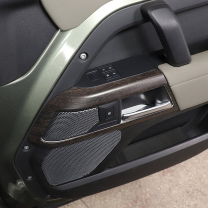 ABS Oak Grain Inner Door Handle Frame Cover For Land Rover Defender 110 2020-21 5