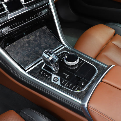 Forged Carbon Fiber Car Gear Shift Panel Decor Cover Trim For BMW 8 Series 19-22 10