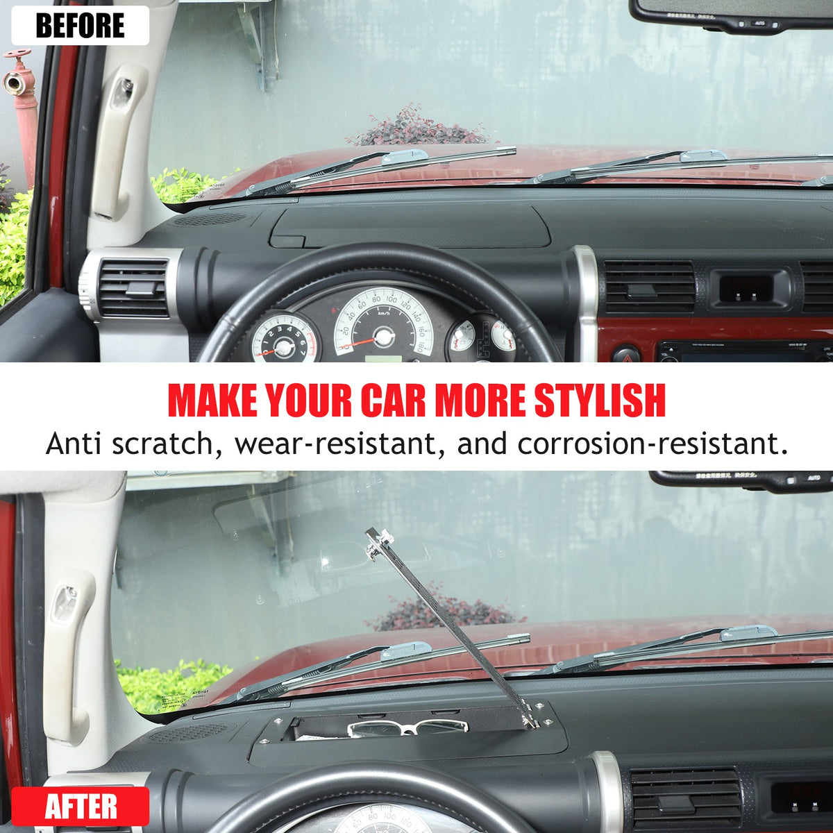 Aluminum Dashboard Multifunctional Password Box For Toyota FJ Cruiser 2007-2021 9