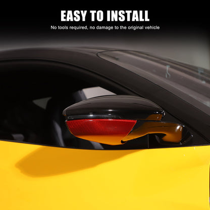 Red Real Carbon Fiber Interior Exterior Conosle Trim Cover For Lotus EMIRA 21-25 84