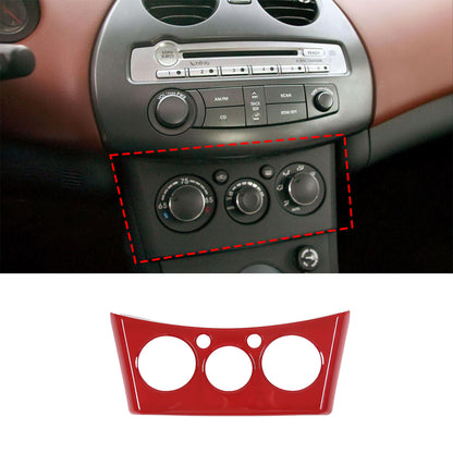 Red ABS Instrument AC Switch & CD Panel Cover Set For Mitsubishi ECLIPSE 2006-11 4