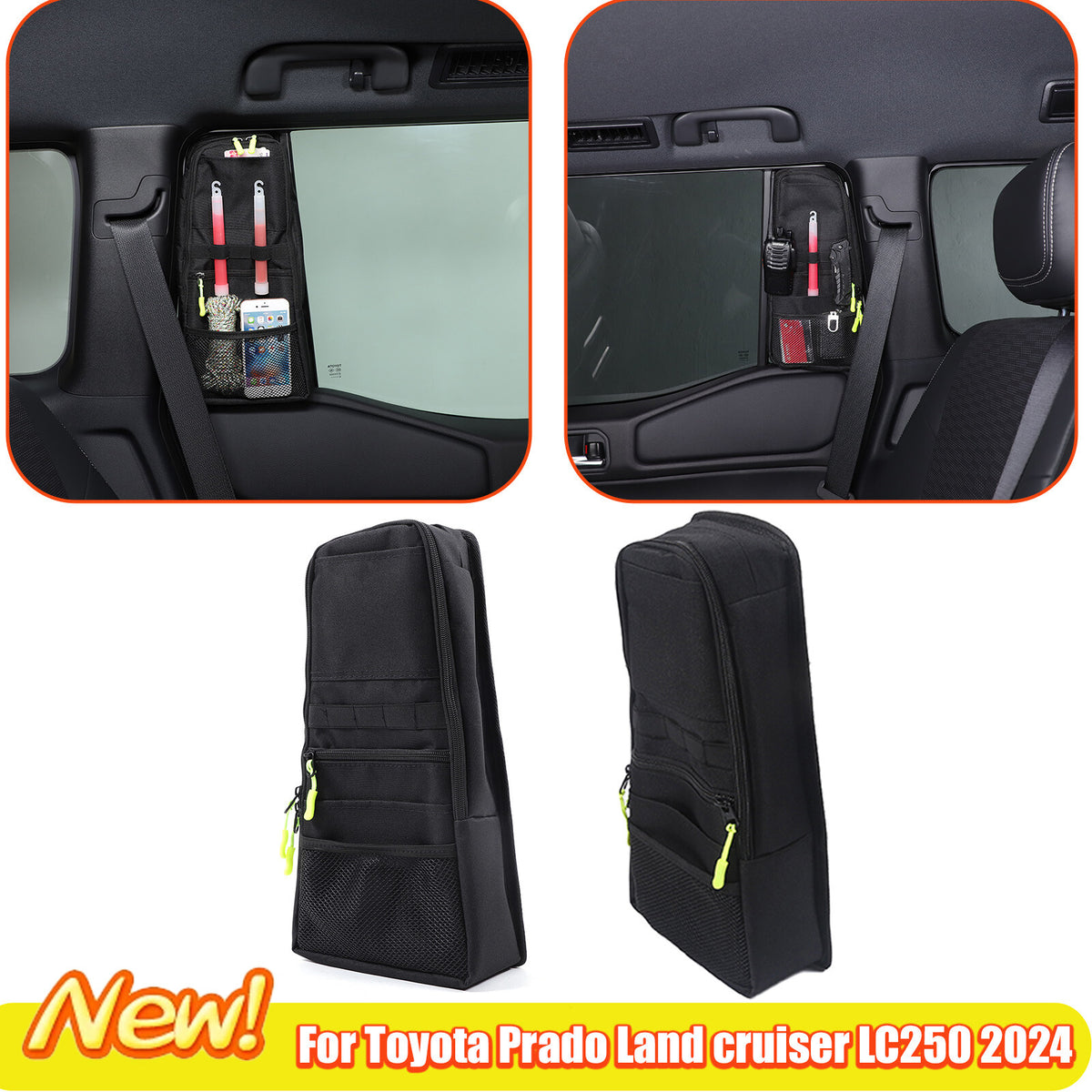 Interior Organizer R&L Side Storage Bag Set For Toyota Land Cruiser LC250 24+ 5