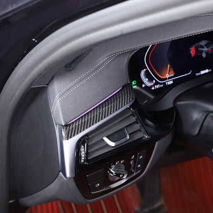 Real Carbon Fiber Center Left Air Vent Upper Trim For BMW 5 6 G30/G38/G32 US 2