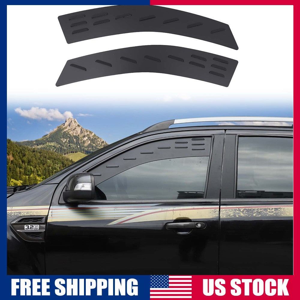 Alloy Front Row Window Vent Louvers Shutter Trim for Ford Ranger T7 T8 15-22 US 1
