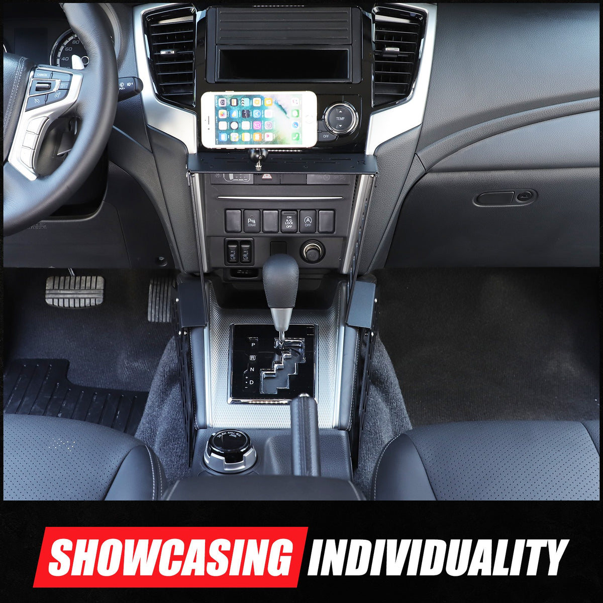 Magnetic Molle Panel Digital Device Mount For Mitsubishi L200 Triton 19-23 3