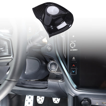 Real Carbon fiber Engine Start Stop Button Cover Trim For Subaru WRX VB 2022-24 3