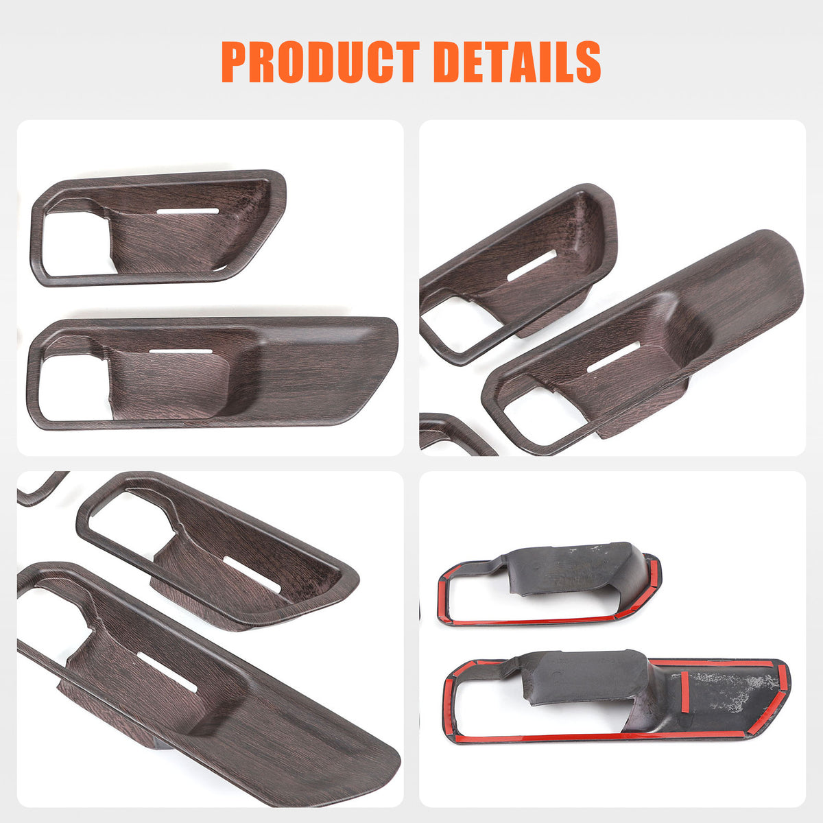 Grain Interior Door Handle Bowl Frame Trim For Toyota Land Cruiser LC250 24+ US 5