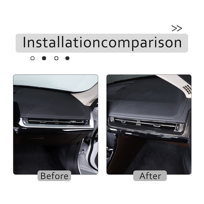 ABS Carbon fiber Center Console air outlet frame Trim For BMW X1 U11 2023-24 19