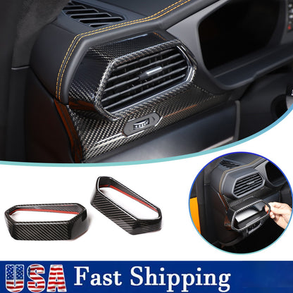 2pcs real carbon fiber side air outlet frame trim For Lamborghini URUS 18-23 US 1