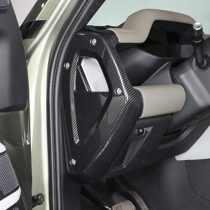 Carbon Fiber Style Dashboard Side Panel Cover Trim For Land Rover Defender 20-23 12